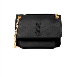 YSL Medium Niki Leather Shoulder Bag.